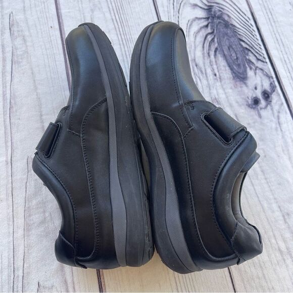 Propet Parker Black Leather Casual Comfort Shoes Mens Size 10 ‎ Strap MCA033L